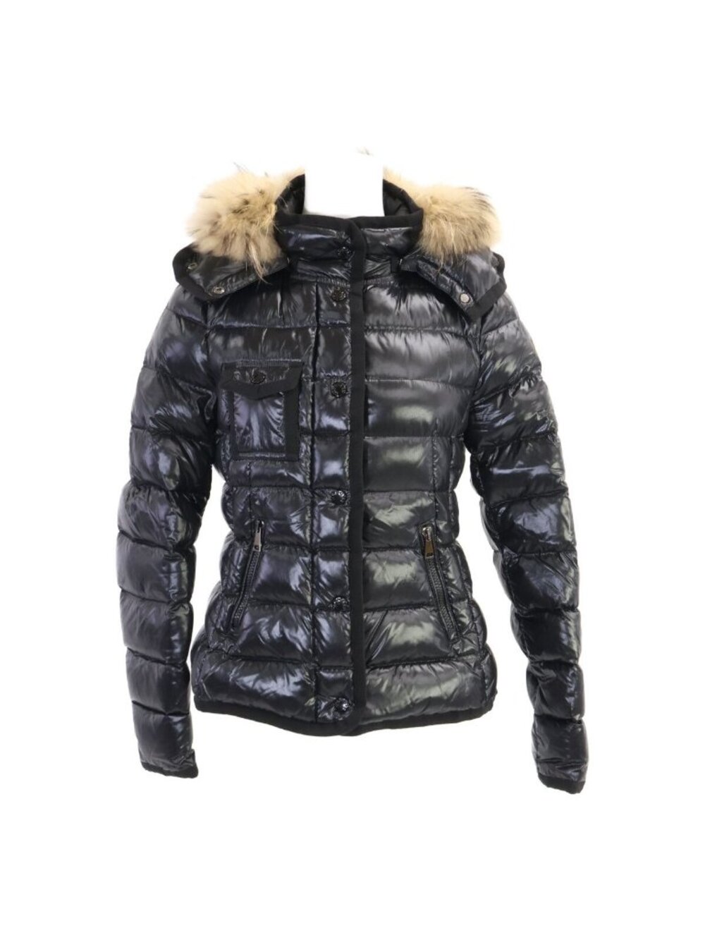 Moncler Armoise Down Jacket with Fur Hood